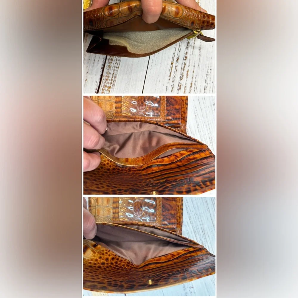 Brahmin Soft Checkbook Clutch Toasted Almond - Picture 4 of 7